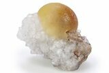 Botryoidal Red-Orange Fluorite on Quartz - India #306012-1
